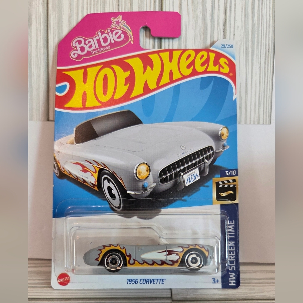 Hot Wheels 2024 Barbie 1956 Corvette HW Screen Time Collection Diecast Car